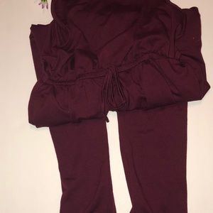 Burgundy Red jumpsuit